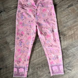 Spell Wild Bloom pink Crop Leggings size Small